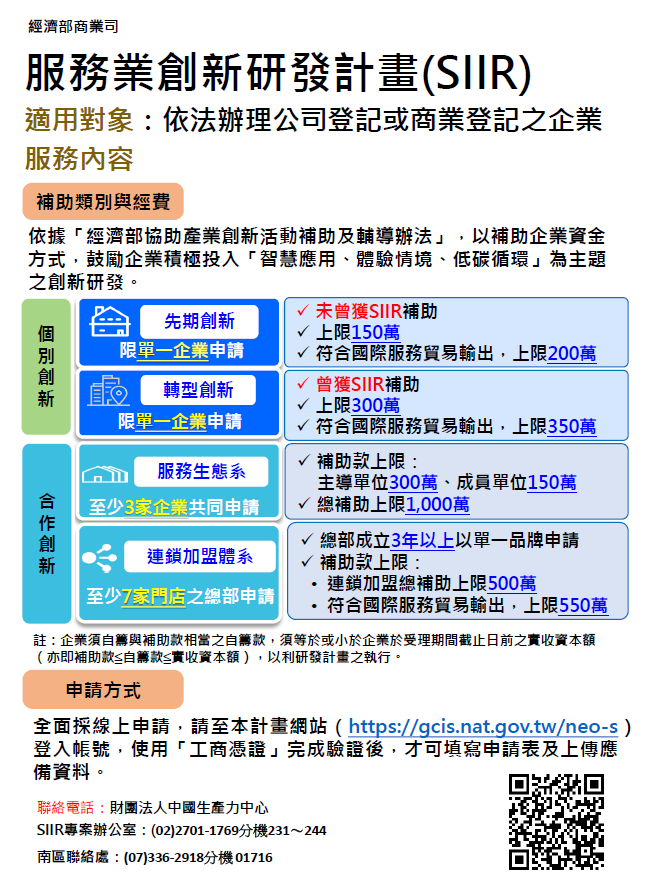 服務業創新研發計畫