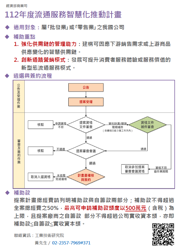 流通服務智慧化推動計畫